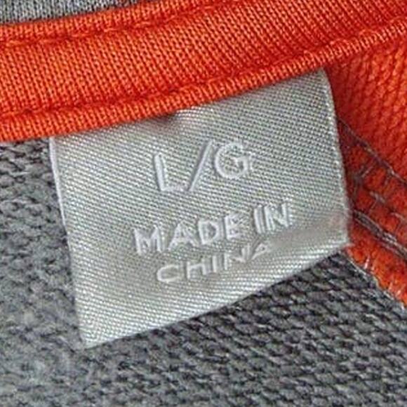 C-BUK Men's 1/4 Zip Jacket Size Large Gray Orange Reese's Thins Logo - Picture 10 of 10